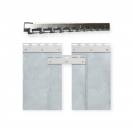 PVC Streifenvorhang 300 x 3mm B 1,00 x H 2,00m (1 Stück)
